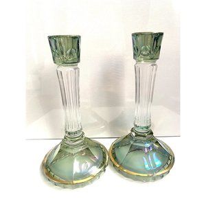 Crystal Candlestick Holders 2 pc